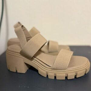 Madden Girl Chunky Tan Sandals